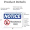 Signmission Fragrance Free Sign With Symbol, 5 in W x Rectangle, Vinyl Decal OS-2PACK-NS-D-35-L-12910 - alternate 5